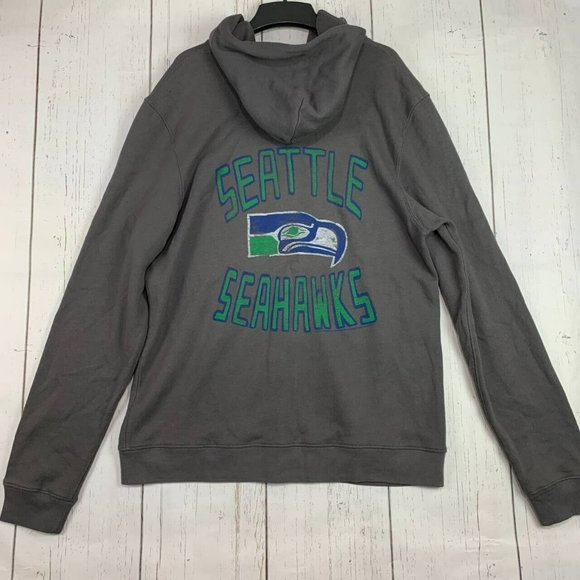 Seattle Seahawks NFL XL Junk Food Pullover Hoodie Sweatshirt Gray New Mens - Picture 1 of 12